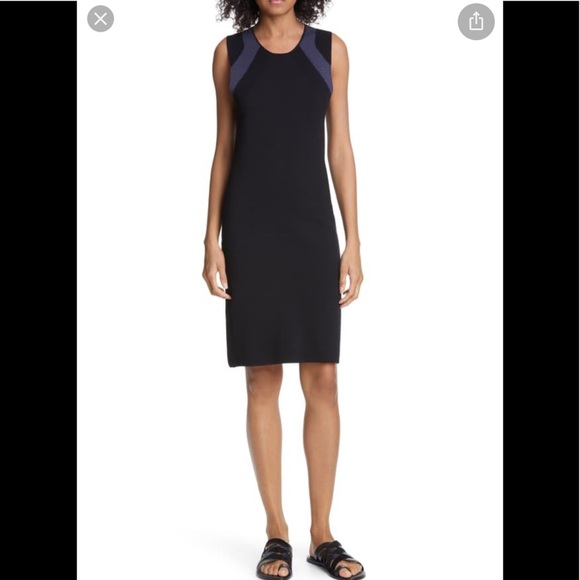 Vince colorblock mult-stitch sleeveless dress - Picture 3 of 4